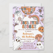 Halloween Ghouls 4. Geburtstags-Party Einladung (Vorderseite)