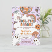 Halloween Ghouls 4. Geburtstags-Party Einladung (Stehend Vorderseite)