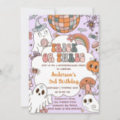 Halloween Ghouls Drei Geburtstagsparty Einladung (Vorderseite)