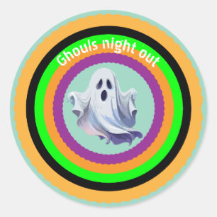 Halloween Ghouls Night Out Runder Aufkleber