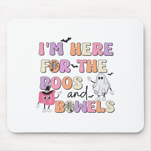 Halloween Gi Nurse Boos and Bowels Colonoscopy End Mousepad (Vorne)
