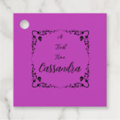 Halloween Gift Lila Personalisiert Geschenkanhänger (Vorderseite)