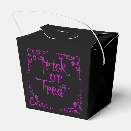 Halloween Gift Lila Trick oder Trete Geschenkschachtel (Rückseite)