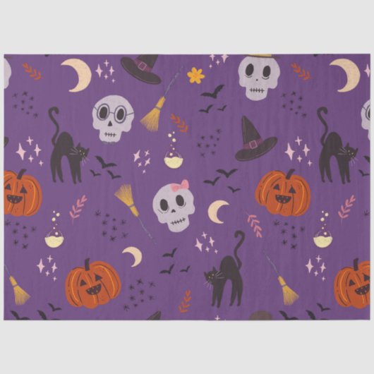 "Halloween Gift Tissue - Geister, Pumpkins Seidenpapier (Vorderseite)