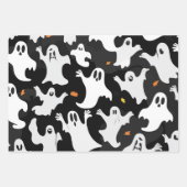 Halloween Gift Wrap Pumpkin Ghost Bat Paper Geschenkpapier Set (Vorderseite 3)