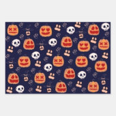 Halloween Gift Wrap (Set von 3) Geschenkpapier Set (Vorderseite 3)