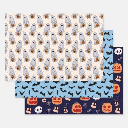 Halloween Gift Wrap (Set von 3) Geschenkpapier Set (Set)