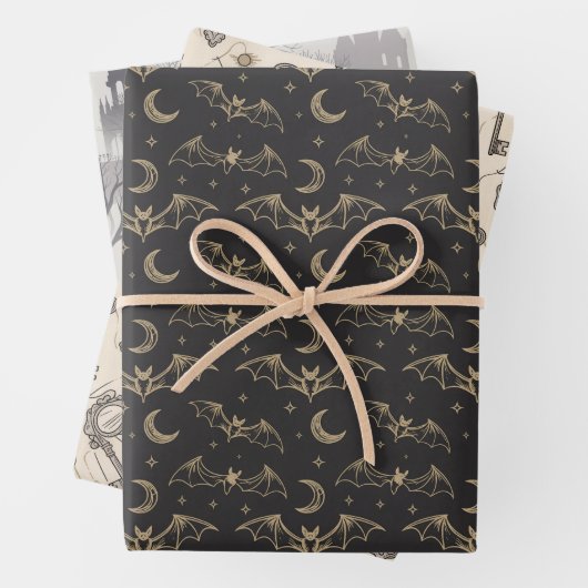 Halloween Gift wrapping paper Geschenkpapier Set (Beispiel)