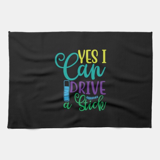 Halloween Gift Yes I Can Drive A Stick Geschirrtuch (Horizontal)