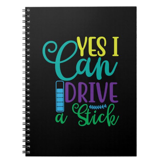 Halloween Gift Yes I Can Drive A Stick Notizblock (Vorderseite)