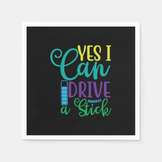Halloween Gift Yes I Can Drive A Stick Serviette (Vorderseite)