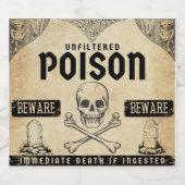 Halloween-Giftdekor, Apothekaretikett Alkoholflaschenetikett (Einzelnes Label)