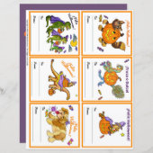 Halloween Gifting Party Class Cards Set 1 SPANISCH (Vorne/Hinten)