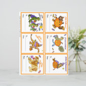 Halloween Gifting Party Class Cards Set 1 SPANISCH (Stehend Vorderseite)