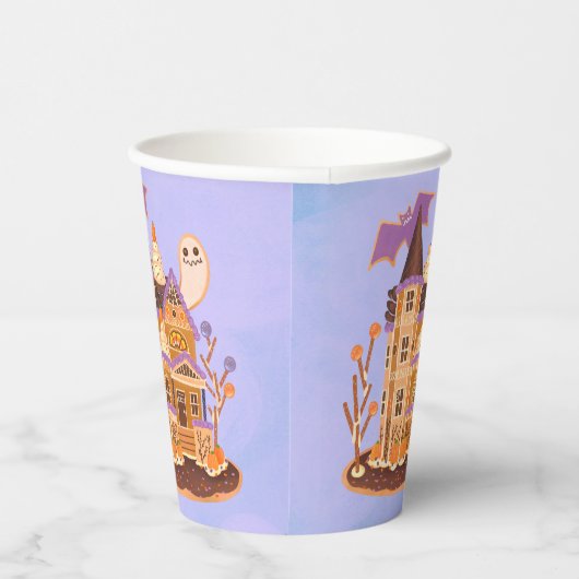 Halloween Gingerbread Spuk House Pappbecher (Rechts)