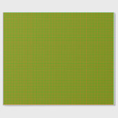 Halloween Gingham 04,Orange-Green-Gift Wrap Paper Geschenkpapier (Flach)