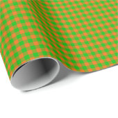 Halloween Gingham 04,Orange-Green-Gift Wrap Paper Geschenkpapier (Rolleneckpunkt)