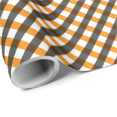 Halloween Gingham 10 Geschenkpapier (Rolleneckpunkt)