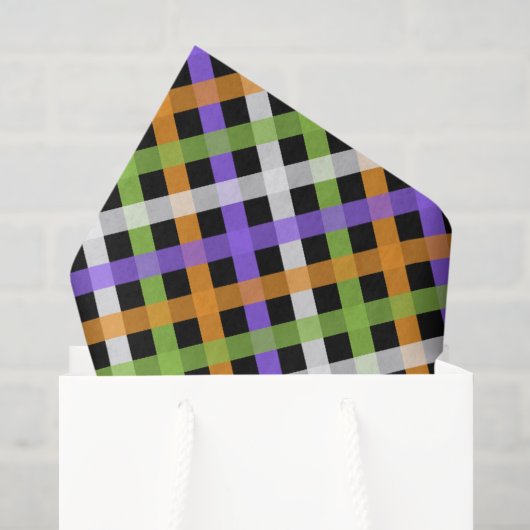 Halloween Gingham 1.2 Seidenpapier (Geschenktüte)