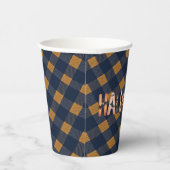 Halloween Gingham Lettering Pappbecher (Rechts)