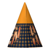 Halloween Gingham Lettering Partyhütchen (Rückseite)