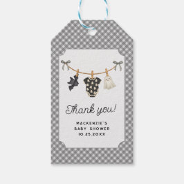 Halloween Gingham Little Boo Baby Shower Favor Tag Geschenkanhänger