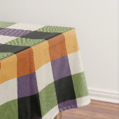 Halloween-Gingham-Muster, lila und schwarz Tischdecke (Beispiel)