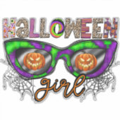Halloween Girl Aufkleber (Vorderseite)