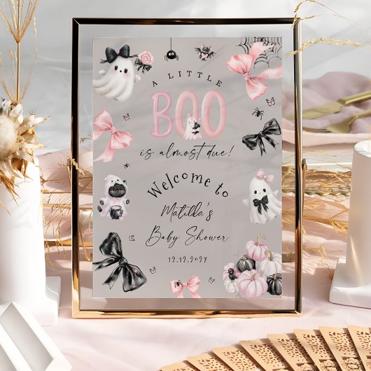 Halloween Girl Baby Dusche Willkommen Poster