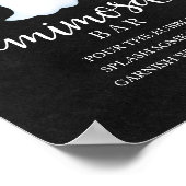 Halloween Girl Babydusche Mimosa Bar Sign Poster (Ecke)