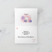 Halloween Girl Babydusche Pink Danke Karte (Innenseite)