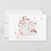 Halloween Girl Babyduschratenkarte Einladung (Rückseite)