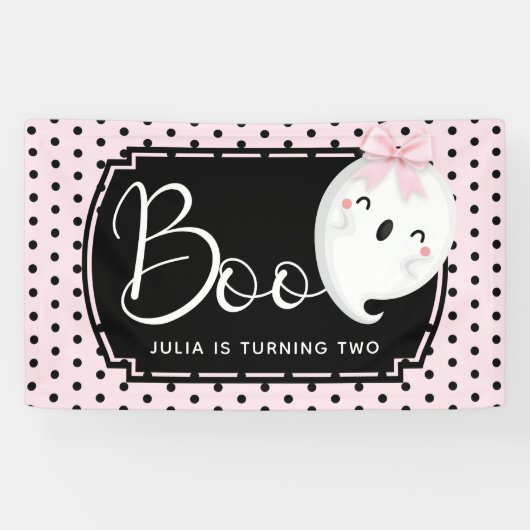 Halloween Girl Boo Banner (Horizontal)