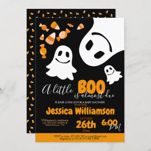 Halloween Girl Dusche Ein kleiner Boo-Einladung Einladung