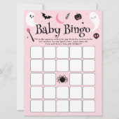 Halloween Girl Duwer Baby Bingo Game Card Einladung (Vorderseite)