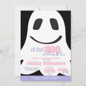 Halloween Girl Duwer Niedlich Ghost Einladung (Vorderseite)