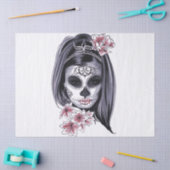 Halloween Girl Face Makeup Blume Seidenpapier (Basteln)