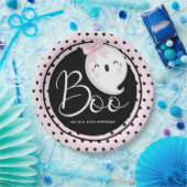 Halloween Girl Geburtstag Pink Black Personalisier Pappteller (Party)