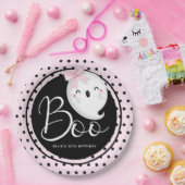 Halloween Girl Geburtstag Pink Black Personalisier Pappteller (Party)