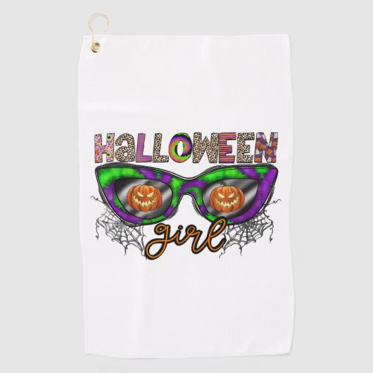 Halloween Girl Golfhandtuch (Vorderseite)