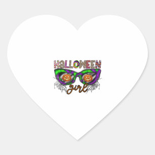 Halloween Girl Herz-Aufkleber