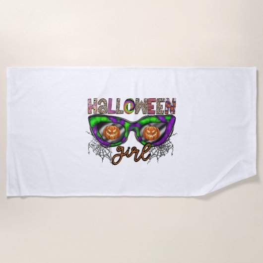 Halloween Girl Strandtuch (Vorderseite)