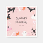 Halloween Girls Geburtstag Napkins Serviette (Vorderseite)