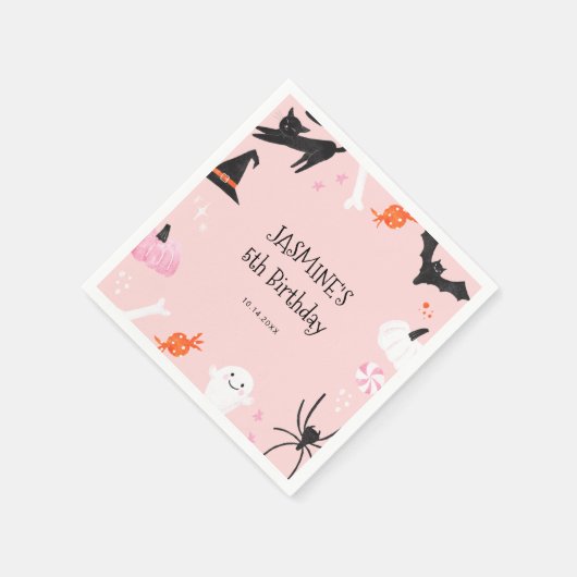 Halloween Girls Geburtstag Napkins Serviette (Ecke)