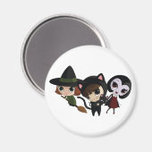 Halloween Girls Magnet (Vorderseite/Rückseite)