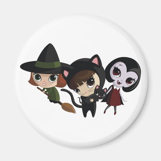 Halloween Girls Magnet (Vorne)