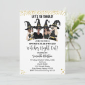 Halloween Girls Night Out Hexen Party Einladung (Stehend Vorderseite)