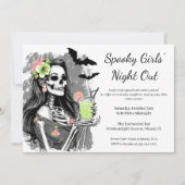 Halloween Girls Night Out | Spooky Cocktail Party Einladung (Vorderseite)