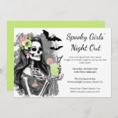 Halloween Girls Night Out | Spooky Cocktail Party Einladung (Vorne/Hinten)