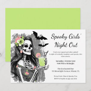 Halloween Girls Night Out   Spooky Cocktail Party Einladung